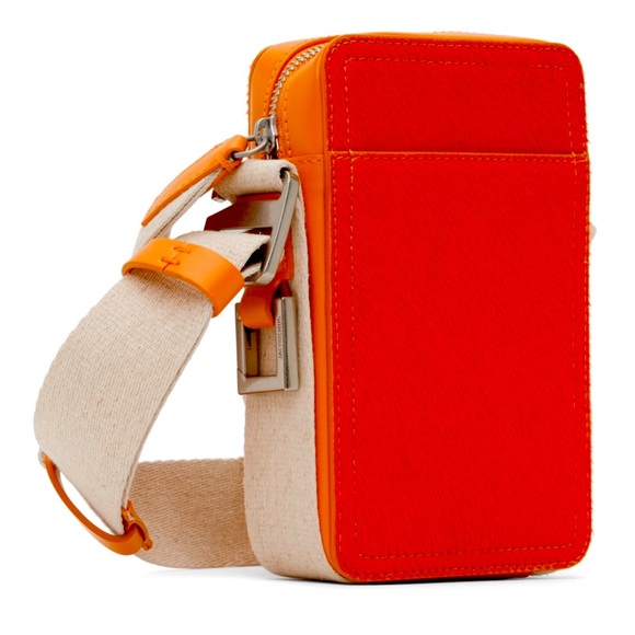 JACQUEMUS - Orange Cow-hair Le Cuerda Vertical Crossbody Bag (Unisex) - Picture 3 of 5